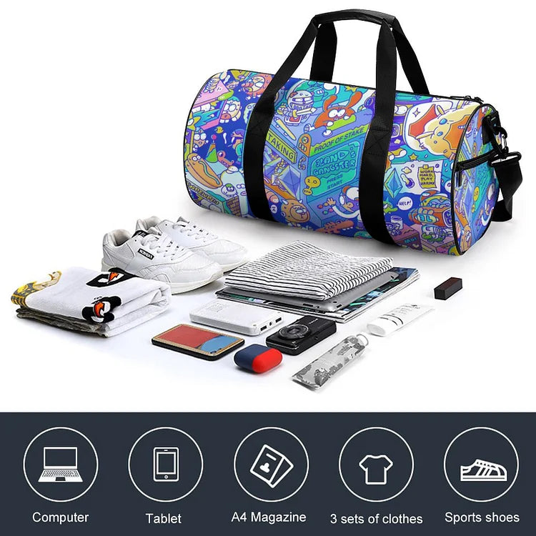 Chic Cylindrical Gym Bag for Fitness and Leisure