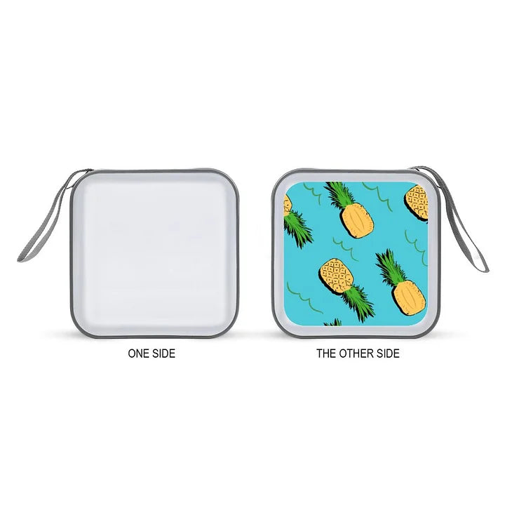 CD Collection Bag Tile Pattern-pineapple-yellow-green-blue White-style One Size