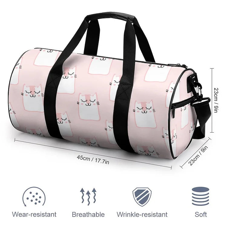 Spacious Cylindrical Gym Bag for Fitness and Travel