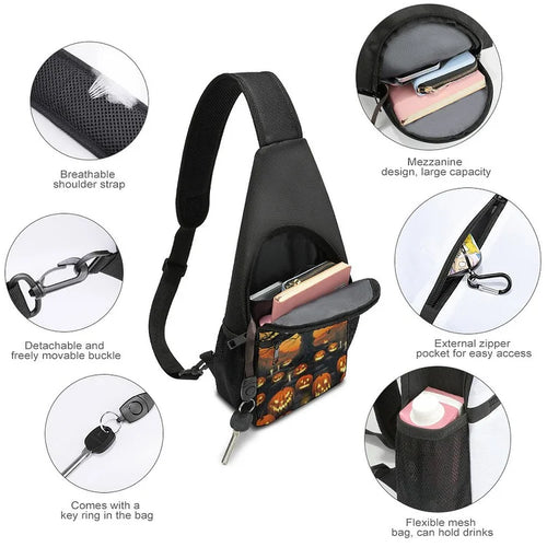 Compact Crossbody Bag with Multiple Pockets