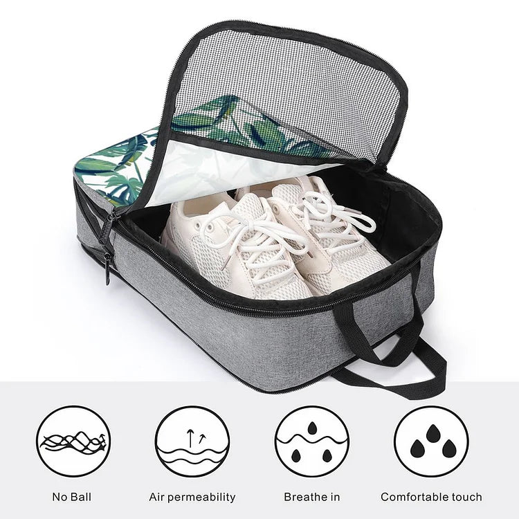Compact Travel Shoe Bag with Double Zipper Design