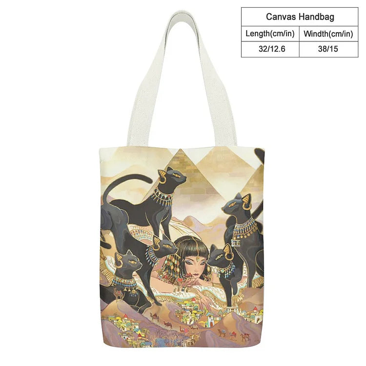 Stylish Canvas Tote Bag with Interior Pocket