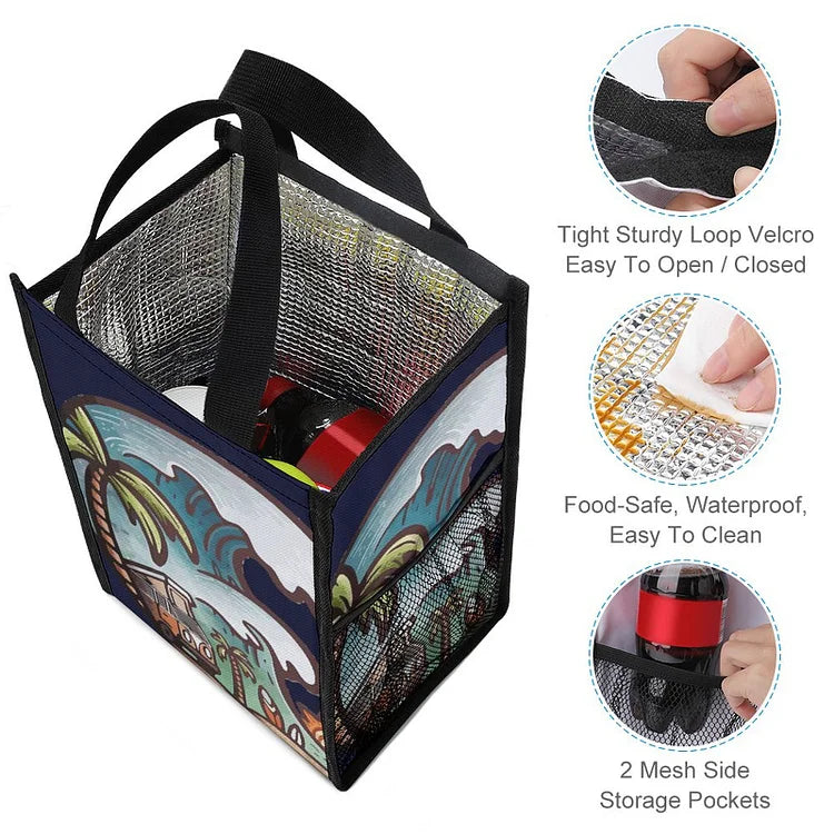 Chic Lunch Bag with Mesh Pocket