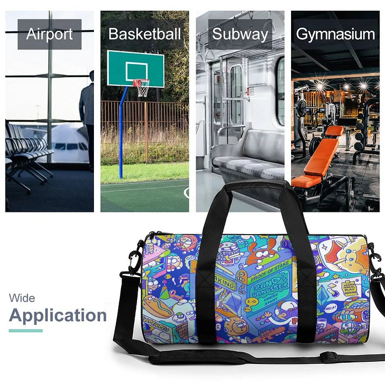 Chic Cylindrical Gym Bag for Fitness and Leisure