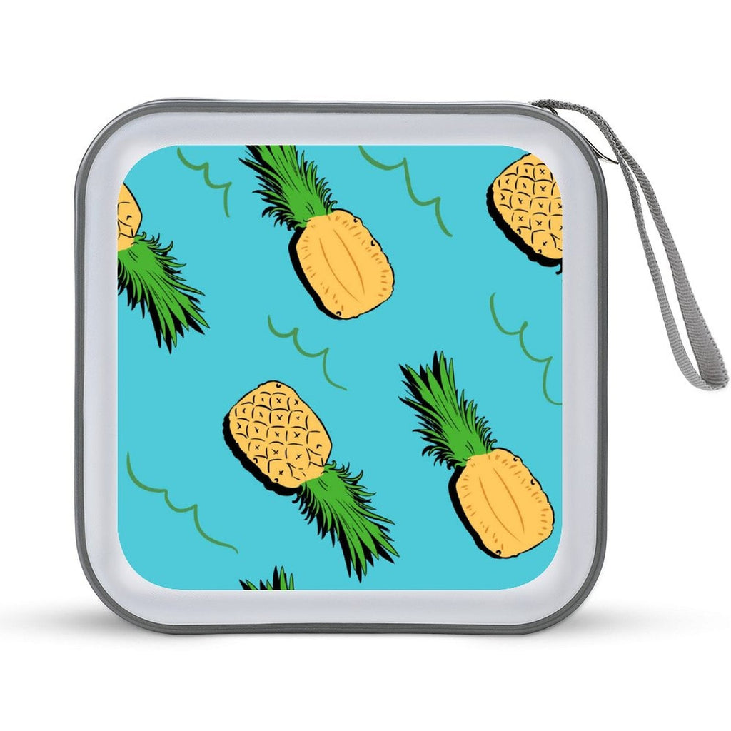 CD Collection Bag Tile Pattern-pineapple-yellow-green-blue White-style One Size