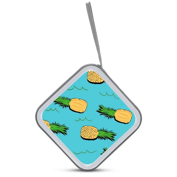 CD Collection Bag Tile Pattern-pineapple-yellow-green-blue White-style One Size