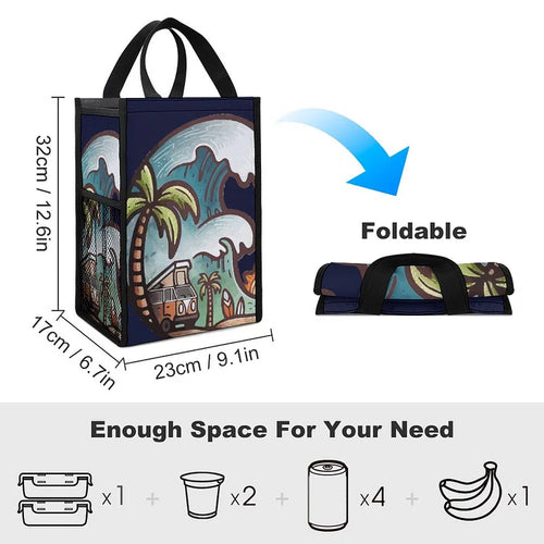 Chic Lunch Bag with Mesh Pocket