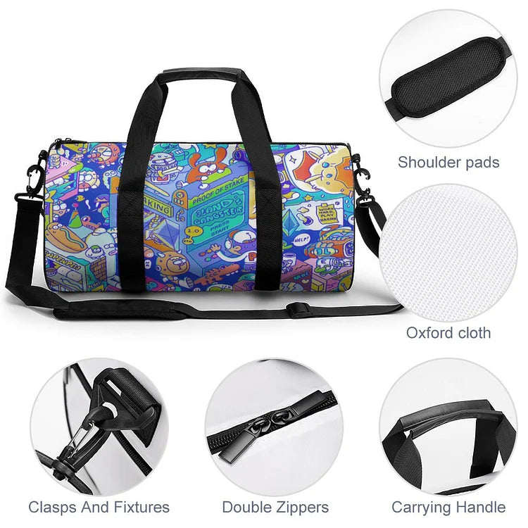 Chic Cylindrical Gym Bag for Fitness and Leisure