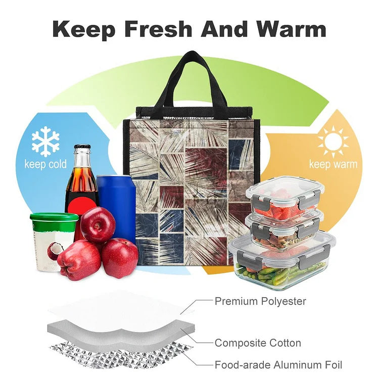 Insulated Lunch Bag with Reinforced Handles