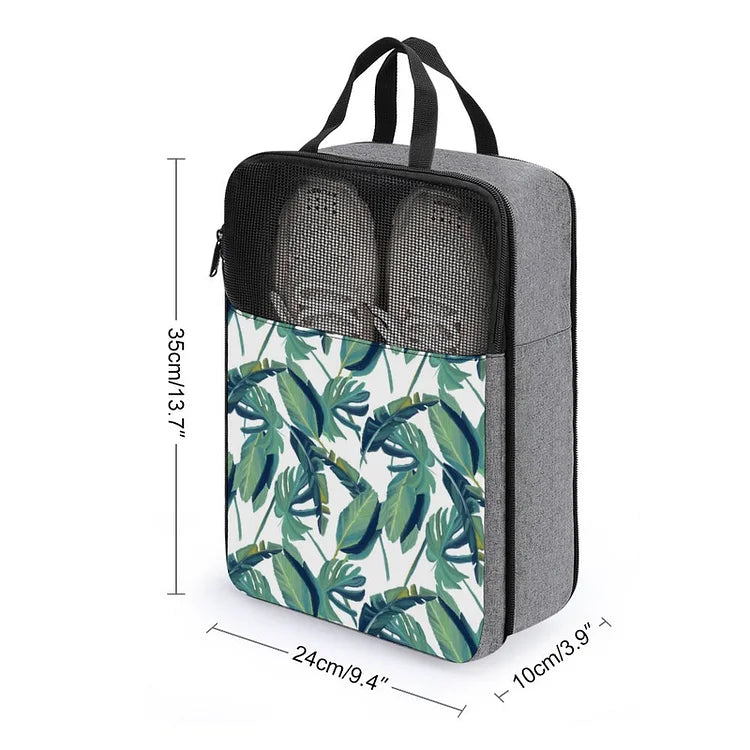Compact Travel Shoe Bag with Double Zipper Design