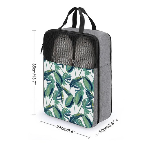 Compact Travel Shoe Bag with Double Zipper Design