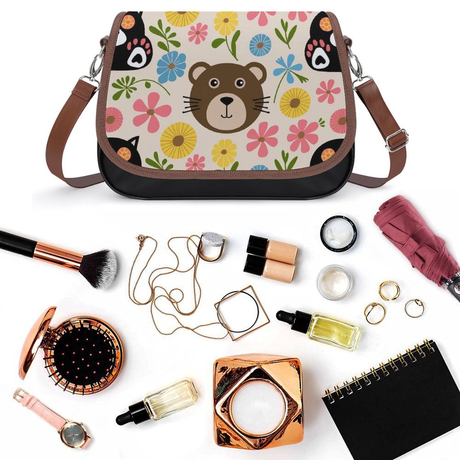 Durable PU Leather Crossbody Bag for Women