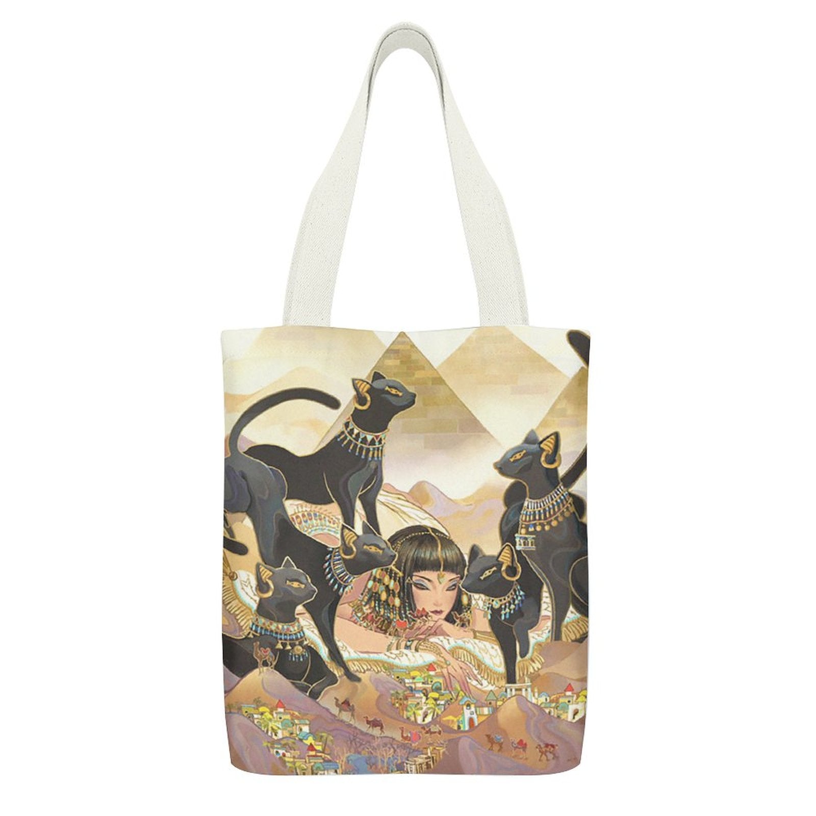Stylish Canvas Tote Bag with Interior Pocket