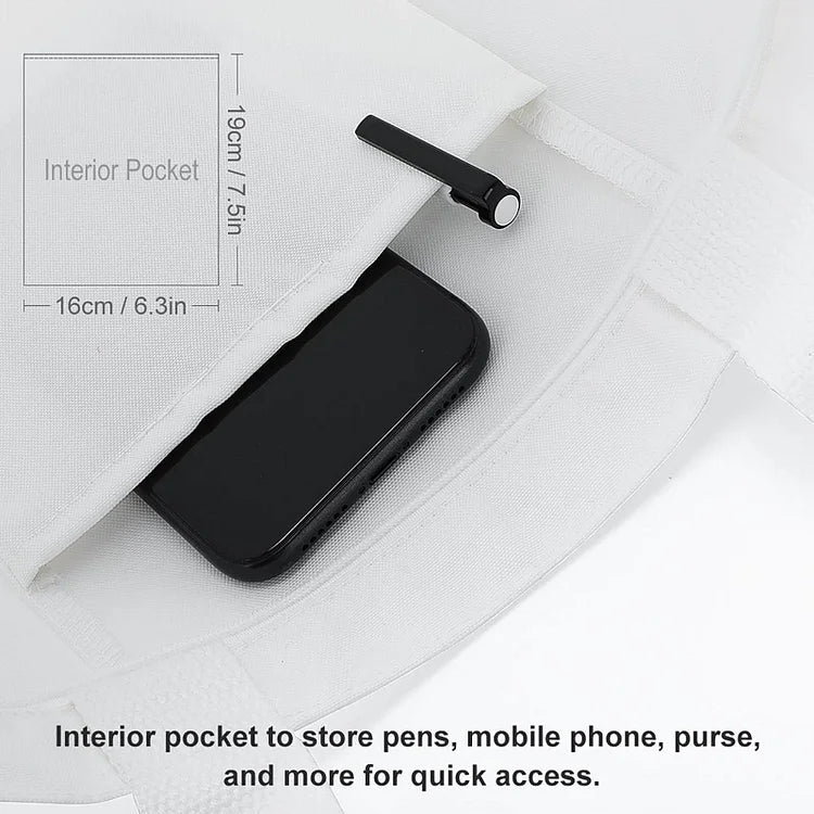 Trendy Tote Bag with Zipper Pocket