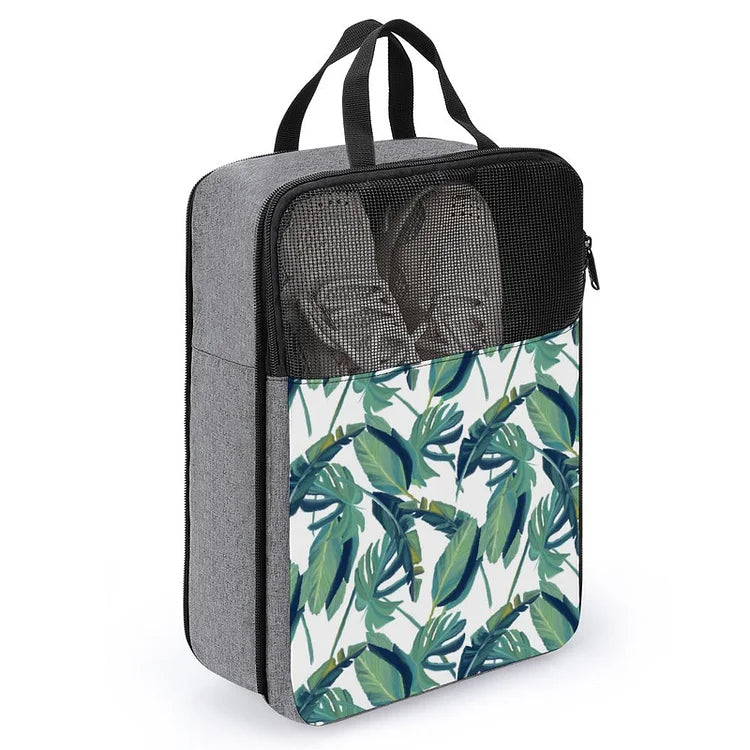 Compact Travel Shoe Bag with Double Zipper Design